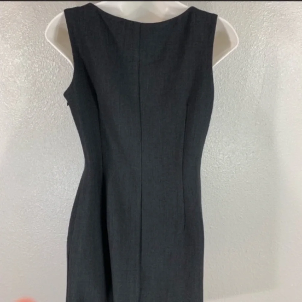 Eliza J charcoal gray sequin bib sheath dress